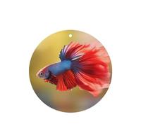 Phayah 6 Pcs Car Fresheners Hanging Peacock Fish Pattern Lavender Scent Tablets Long Lasting Fragrance Scented Card Round Shape