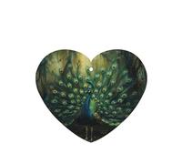 Phayah 6 Pcs Car Fresheners Hanging Peacock Opening Screen Pattern Lavender Scent Tablets Long Lasting Fragrance Scented Card Heart Shape