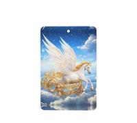 Phayah 6 Pcs Car Fresheners Hanging Pegasus Carriage Pattern Lavender Scent Tablets Long Lasting Fragrance Scented Card Rectangle