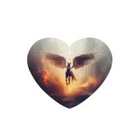 Phayah 6 Pcs Car Fresheners Hanging Pegasus Flying Away Pattern Lavender Scent Tablets Long Lasting Fragrance Scented Card Heart Shape