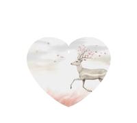 Phayah 6 Pcs Car Fresheners Hanging Phantom White Deer Pattern Lavender Scent Tablets Long Lasting Fragrance Scented Card Heart Shape