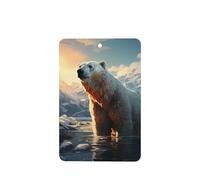 Phayah 6 Pcs Car Fresheners Hanging Polar Bear In Winter Pattern Lavender Scent Tablets Long Lasting Fragrance Scented Card Rectangle