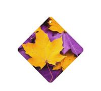 Phayah 6 Pcs Car Fresheners Hanging Purple Maple Leaf Pattern Lavender Scent Tablets Long Lasting Fragrance Scented Card Square