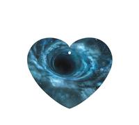 Phayah 6 Pcs Car Fresheners Hanging Quantum Black Holes Pattern Lavender Scent Tablets Long Lasting Fragrance Scented Card Heart Shape