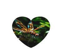 Phayah 6 Pcs Car Fresheners Hanging Red Dragonfly Pattern Lavender Scent Tablets Long Lasting Fragrance Scented Card Heart Shape