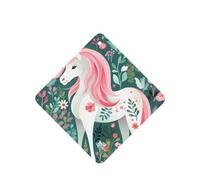Phayah 6 Pcs Car Fresheners Hanging Unicorn With Pink Hair Pattern Lavender Scent Tablets Long Lasting Fragrance Scented Card Square