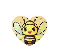 Phayah 6 Pcs Car Fresheners Hanging Yellow Bee Pattern Lavender Scent Tablets Long Lasting Fragrance Scented Card Heart Shape