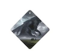 Phayah 6pcs A Giant Monster Pattern Lavender Scent Car Air Fresheners Square Hanging Fragrance Tablet Closet Shoe Closet Fragrance