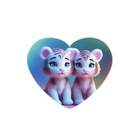 Phayah 6pcs A Pair Of Tigers Pattern Lavender Scent Car Air Fresheners Heart Shape Hanging Fragrance Tablet Closet Shoe Closet Fragrance