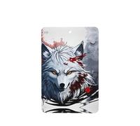 Phayah 6pcs A Wolf'S Head Dripping Blood Pattern Lavender Scent Car Air Fresheners Rectangle Hanging Fragrance Tablet Closet Shoe Closet Fragrance