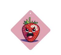 Phayah 6pcs Angry Strawberry Pattern Lavender Scent Car Air Fresheners Square Hanging Fragrance Tablet Closet Shoe Closet Fragrance
