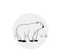 Phayah 6pcs Bear Sketch Pattern Lavender Scent Car Air Fresheners Round Shape Hanging Fragrance Tablet Closet Shoe Closet Fragrance