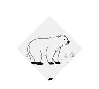 Phayah 6pcs Bear Sketch Pattern Lavender Scent Car Air Fresheners Square Hanging Fragrance Tablet Closet Shoe Closet Fragrance