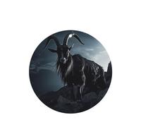 Phayah 6pcs Black Goat On The Mountain Pattern Lavender Scent Car Air Fresheners Round Shape Hanging Fragrance Tablet Closet Shoe Closet Fragrance