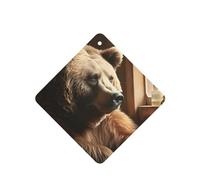 Phayah 6pcs Brown Bear Pattern Lavender Scent Car Air Fresheners Square Hanging Fragrance Tablet Closet Shoe Closet Fragrance