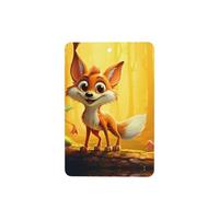 Phayah 6pcs Cartoon Happy Fox Pattern Lavender Scent Car Air Fresheners Rectangle Hanging Fragrance Tablet Closet Shoe Closet Fragrance