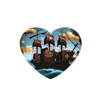 Phayah 6pcs Cartoon Pirate Ship Pattern Lavender Scent Car Air Fresheners Heart Shape Hanging Fragrance Tablet Closet Shoe Closet Fragrance