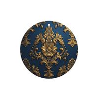 Phayah 6pcs Damascus On Blue Pattern Lavender Scent Car Air Fresheners Round Shape Hanging Fragrance Tablet Closet Shoe Closet Fragrance