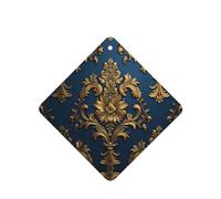 Phayah 6pcs Damascus On Blue Pattern Lavender Scent Car Air Fresheners Square Hanging Fragrance Tablet Closet Shoe Closet Fragrance