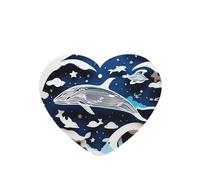 Phayah 6pcs Fantasy Space Whale Pattern Lavender Scent Car Air Fresheners Heart Shape Hanging Fragrance Tablet Closet Shoe Closet Fragrance