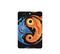 Phayah 6pcs Fire Water Tai Chi Pattern Lavender Scent Car Air Fresheners Rectangle Hanging Fragrance Tablet Closet Shoe Closet Fragrance