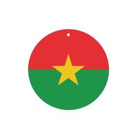 Phayah 6pcs Flag Of Burkina Faso Pattern Lavender Scent Car Air Fresheners Round Shape Hanging Fragrance Tablet Closet Shoe Closet Fragrance