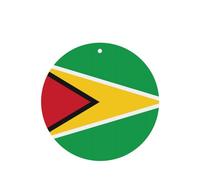 Phayah 6pcs Flag Of Guyana Pattern Lavender Scent Car Air Fresheners Round Shape Hanging Fragrance Tablet Closet Shoe Closet Fragrance