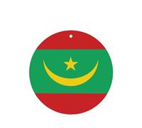 Phayah 6pcs Flag Of Mauritania Pattern Lavender Scent Car Air Fresheners Round Shape Hanging Fragrance Tablet Closet Shoe Closet Fragrance