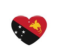 Phayah 6pcs Flag Of Papua New Guinea Pattern Lavender Scent Car Air Fresheners Heart Shape Hanging Fragrance Tablet Closet Shoe Closet Fragrance