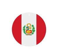 Phayah 6pcs Flag Of Peru Pattern Lavender Scent Car Air Fresheners Round Shape Hanging Fragrance Tablet Closet Shoe Closet Fragrance