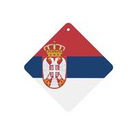Phayah 6pcs Flag Of Serbia Pattern Lavender Scent Car Air Fresheners Square Hanging Fragrance Tablet Closet Shoe Closet Fragrance