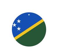 Phayah 6pcs Flag Of Solomon Islands Pattern Lavender Scent Car Air Fresheners Round Shape Hanging Fragrance Tablet Closet Shoe Closet Fragrance