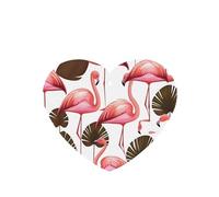 Phayah 6pcs Flamingo Palm Leaf Pattern Lavender Scent Car Air Fresheners Heart Shape Hanging Fragrance Tablet Closet Shoe Closet Fragrance
