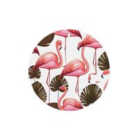 Phayah 6pcs Flamingo Palm Leaf Pattern Lavender Scent Car Air Fresheners Round Shape Hanging Fragrance Tablet Closet Shoe Closet Fragrance