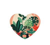 Phayah 6pcs Indoor Potted Green Plants Pattern Lavender Scent Car Air Fresheners Heart Shape Hanging Fragrance Tablet Closet Shoe Closet Fragrance
