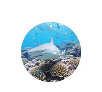Phayah 6pcs Shark By Coral Reef Pattern Lavender Scent Car Air Fresheners Round Shape Hanging Fragrance Tablet Closet Shoe Closet Fragrance