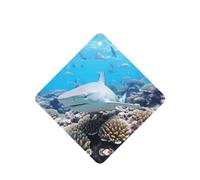 Phayah 6pcs Shark By Coral Reef Pattern Lavender Scent Car Air Fresheners Square Hanging Fragrance Tablet Closet Shoe Closet Fragrance