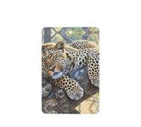 Phayah 6pcs Sleeping Leopard Pattern Lavender Scent Car Air Fresheners Rectangle Hanging Fragrance Tablet Closet Shoe Closet Fragrance