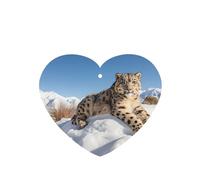 Phayah 6pcs Snow Leopard Pattern Lavender Scent Car Air Fresheners Heart Shape Hanging Fragrance Tablet Closet Shoe Closet Fragrance