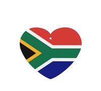 Phayah 6pcs South African Flag Pattern Lavender Scent Car Air Fresheners Heart Shape Hanging Fragrance Tablet Closet Shoe Closet Fragrance