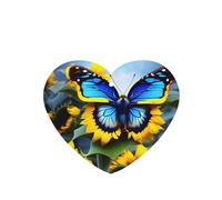 Phayah 6pcs Sunflower Blue Butterfly Pattern Lavender Scent Car Air Fresheners Heart Shape Hanging Fragrance Tablet Closet Shoe Closet Fragrance