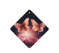 Phayah 6pcs Two Fantasy Butterflies Pattern Lavender Scent Car Air Fresheners Square Hanging Fragrance Tablet Closet Shoe Closet Fragrance