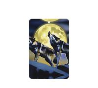 Phayah 6pcs Two Wolves Whistling At The Moon Pattern Lavender Scent Car Air Fresheners Rectangle Hanging Fragrance Tablet Closet Shoe Closet Fragrance