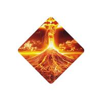Phayah 6pcs Volcano Eruption Pattern Lavender Scent Car Air Fresheners Square Hanging Fragrance Tablet Closet Shoe Closet Fragrance