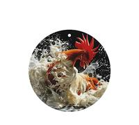 Phayah 6pcs Water Covered Rooster Pattern Lavender Scent Car Air Fresheners Round Shape Hanging Fragrance Tablet Closet Shoe Closet Fragrance