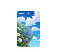 Phayah 6pcs White Cloud Flower Pattern Lavender Scent Car Air Fresheners Rectangle Hanging Fragrance Tablet Closet Shoe Closet Fragrance