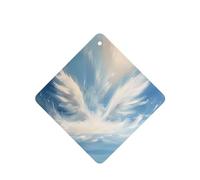 Phayah 6pcs White Landscape Light Shadow Pattern Lavender Scent Car Air Fresheners Square Hanging Fragrance Tablet Closet Shoe Closet Fragrance