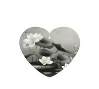 Phayah 6pcs White Lotus Flower Pattern Lavender Scent Car Air Fresheners Heart Shape Hanging Fragrance Tablet Closet Shoe Closet Fragrance