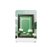 Phayah 6pcs White Lotus Leaves Pattern Lavender Scent Car Air Fresheners Rectangle Hanging Fragrance Tablet Closet Shoe Closet Fragrance