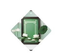 Phayah 6pcs White Lotus Leaves Pattern Lavender Scent Car Air Fresheners Square Hanging Fragrance Tablet Closet Shoe Closet Fragrance